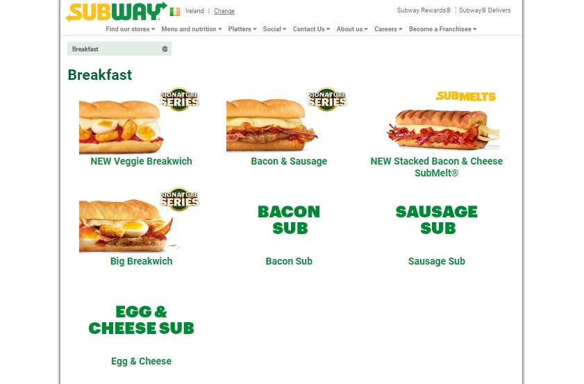 Subway Menu Latest Prices UK 2024