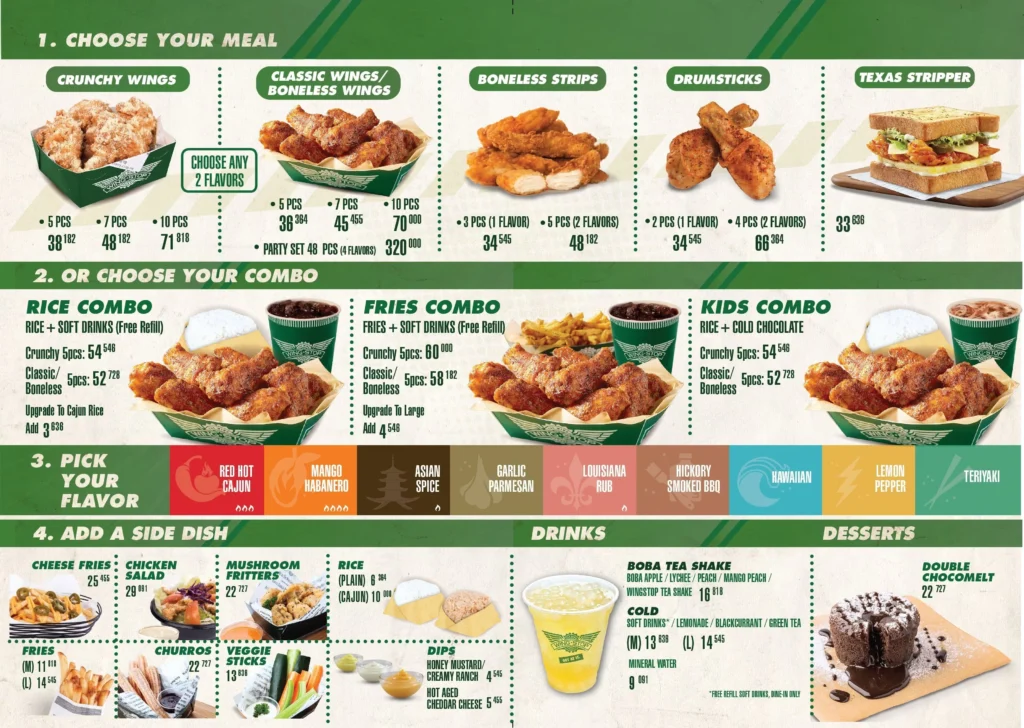 Wingstop Menu Latest Prices UK 2024