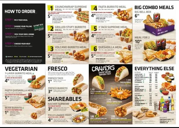 Taco Bell COMBO Meal Menu