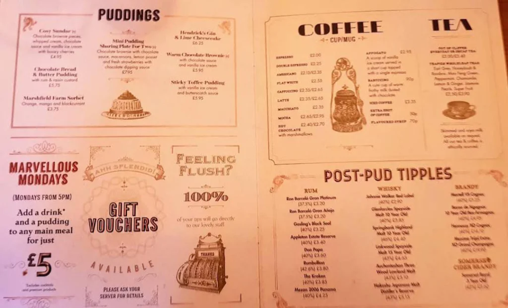 coffee at Cosy Club Menu
