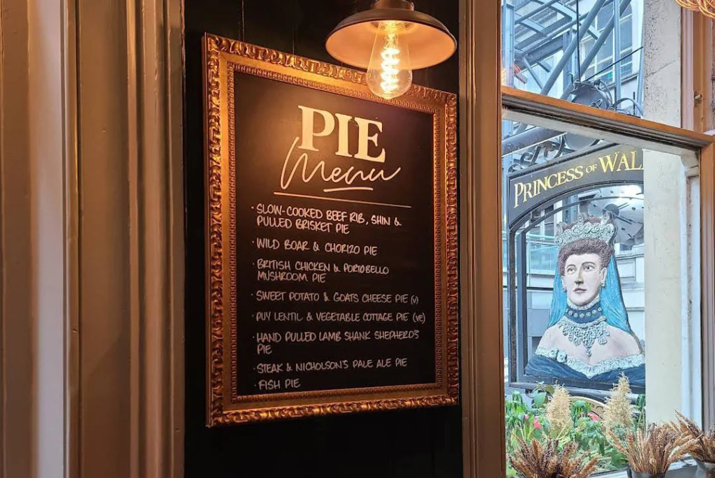 Pie at Pret A Manger Strand Menu uk